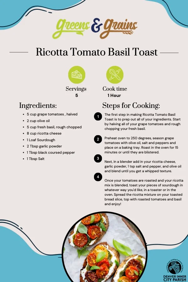 Ricotta Tomato Basil Toast Recipe
